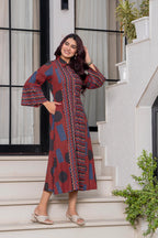 Geometric Print Longline Dress