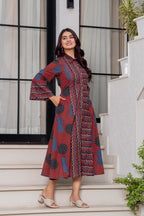 Geometric Print Longline Dress