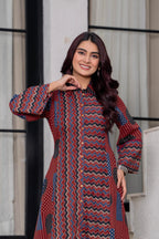 Geometric Print Longline Dress