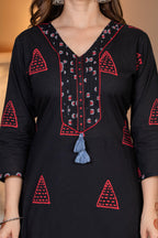 Women Pure Cotton Embroidered Kurta Sets With Dupatta