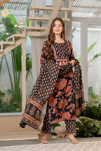Women Pure Cotton Printed Kurta Sets With Dupatta