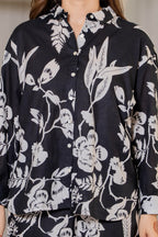 Women Black Printed Pure Cotton Co-ord Set