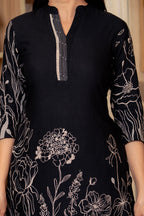 Women Black Pure Cotton Printed Co-Ords