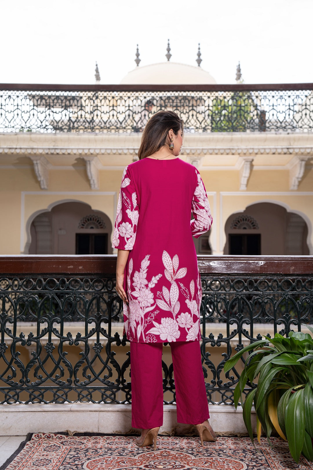 Printed Notch Neck Pure Cotton Tunic With Trouser