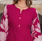 Printed Notch Neck Pure Cotton Tunic With Trouser
