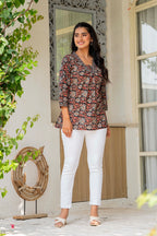 Women Floral Printed Cotton Top