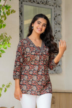 Women Floral Printed Cotton Top
