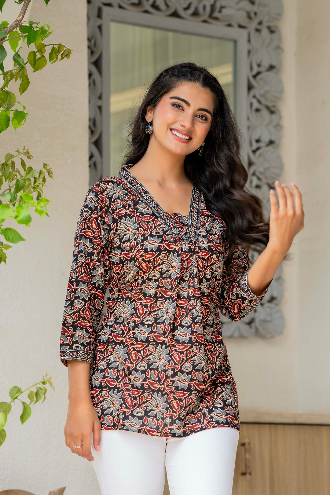 Women Floral Printed Cotton Top