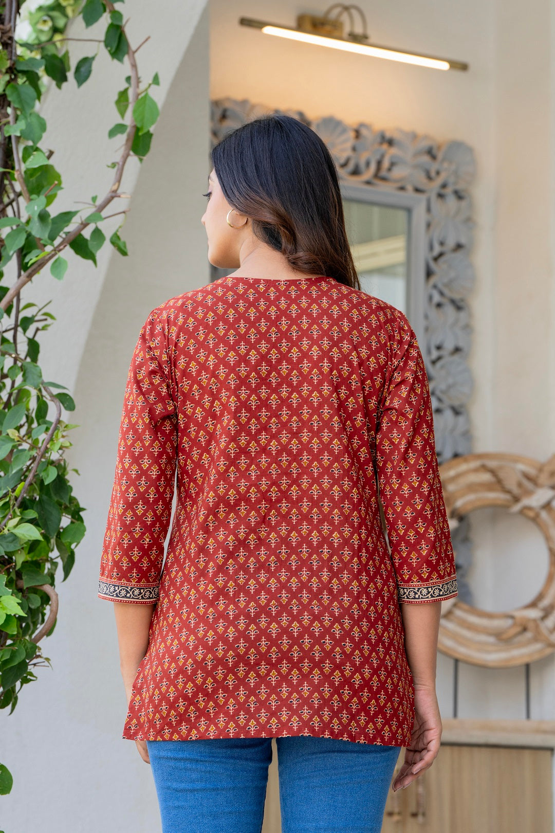 Print Ethnic Cotton Top