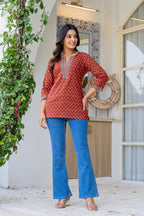 Print Ethnic Cotton Top