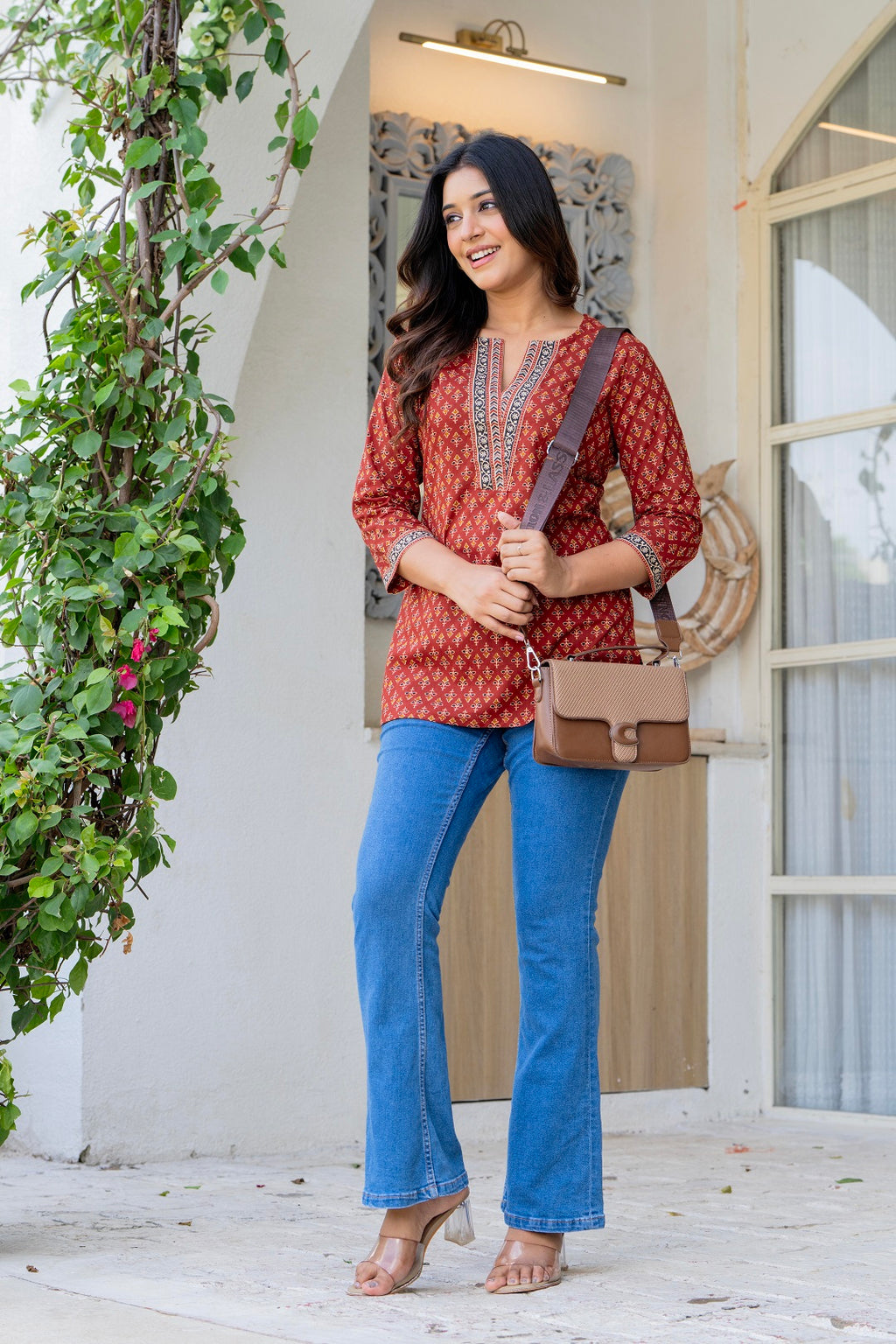 Print Ethnic Cotton Top