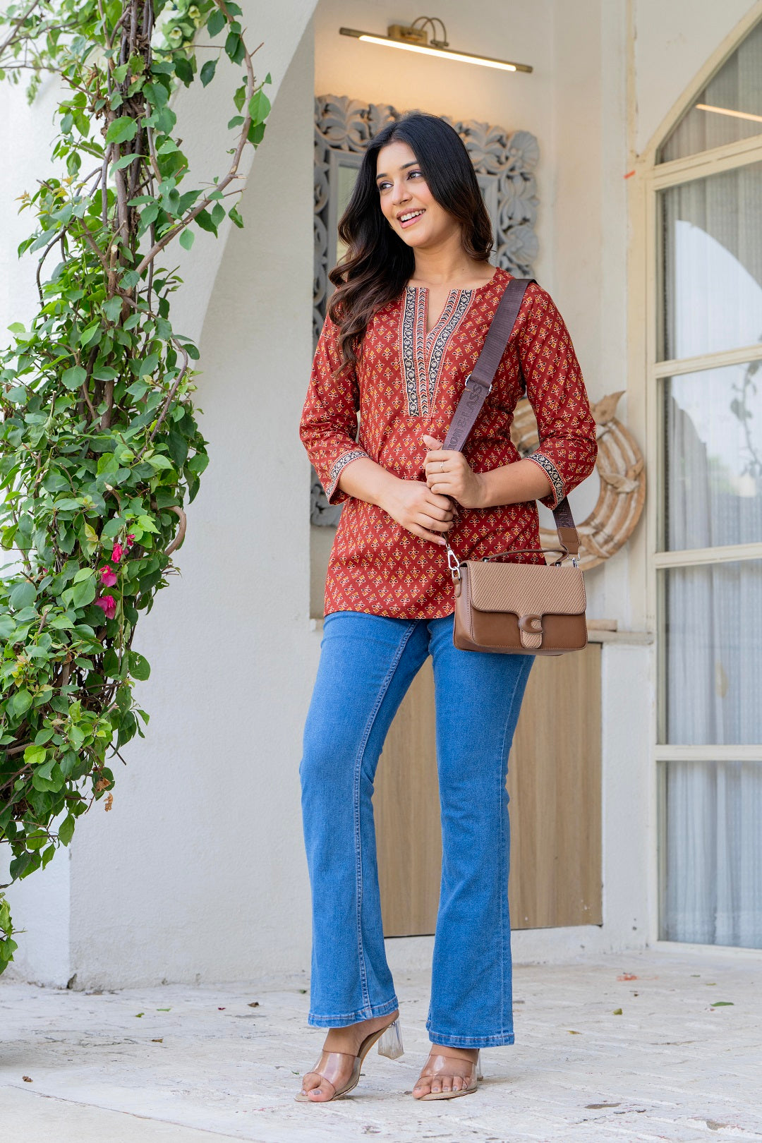 Print Ethnic Cotton Top