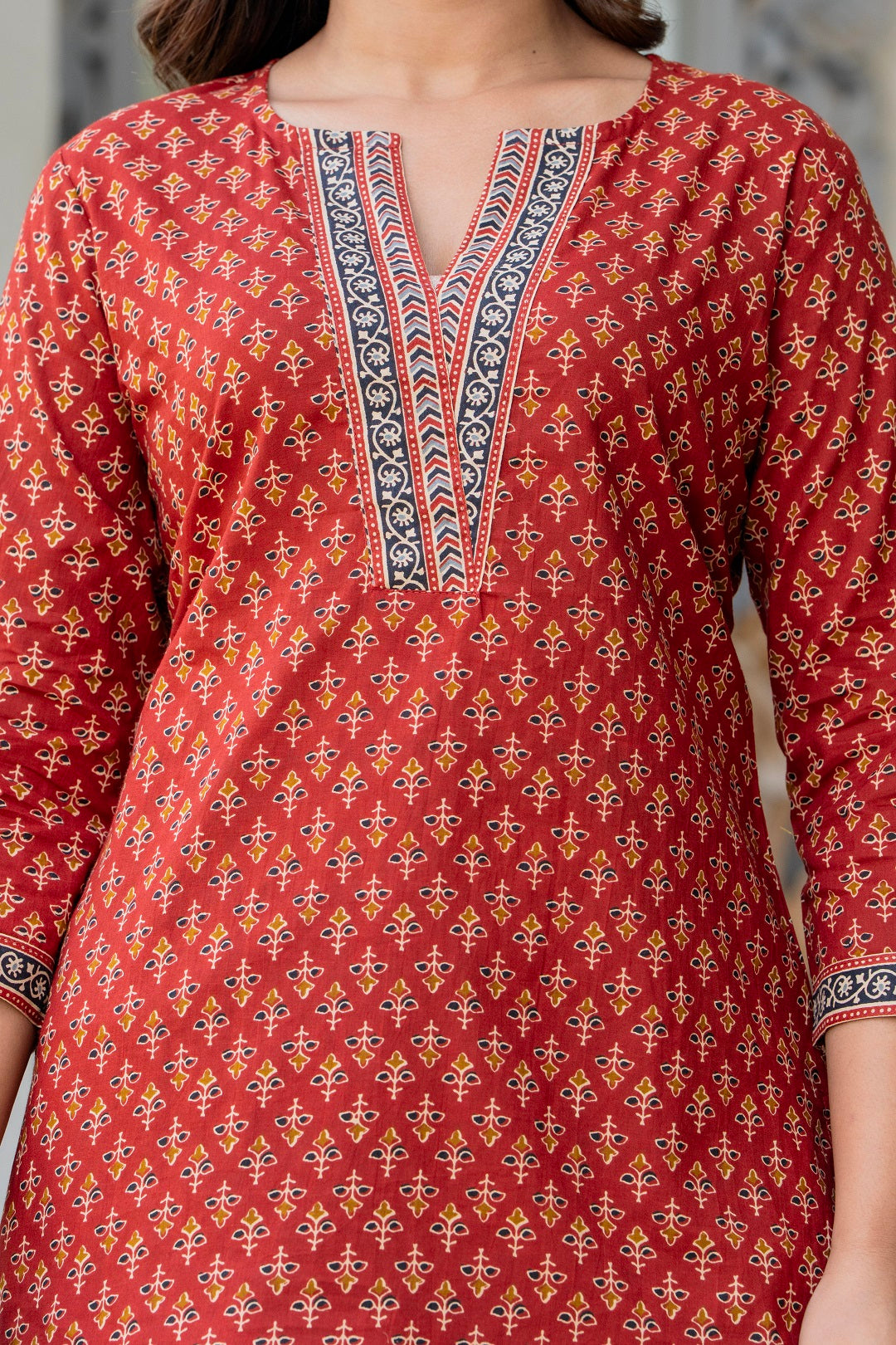 Print Ethnic Cotton Top