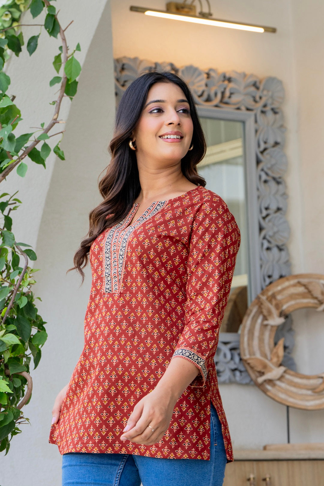 Print Ethnic Cotton Top