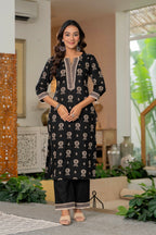 Women Printed Regular Pure Cotton Kurta with Trousers & Dupatta