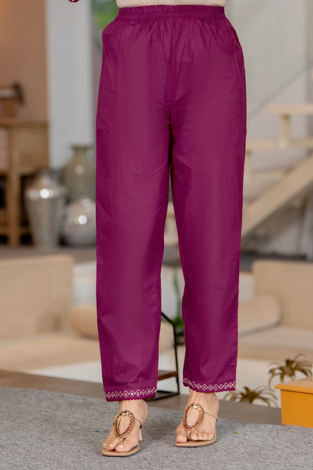 Premium Pink Traditional Cotton Suit Set