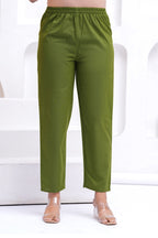 Olive Green Embroidered Kurta With Pant With Dupatta