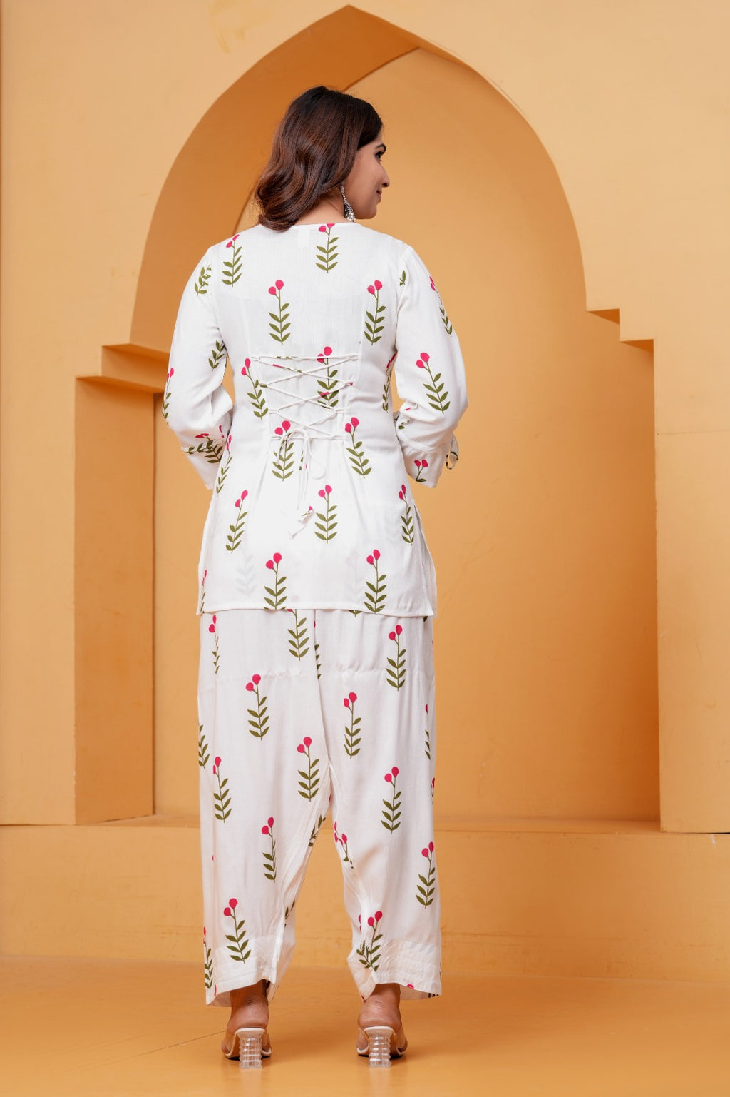 Printed Short Kurti Salwar Dupatta Set