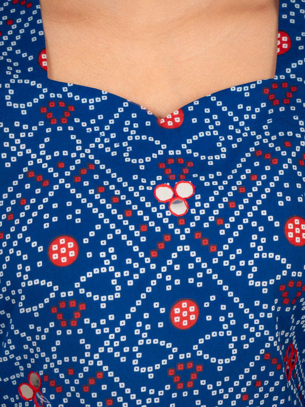 Blue Printed Kurta Pant Dupatta Set | Stylish 3-Piece Ethnic Wear with Geometric Print